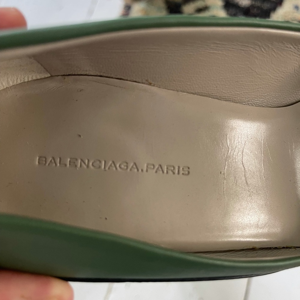 Never worn Balenciaga open toe heels